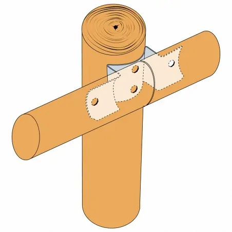 Round post fence bracket Joints for round posts Ø8-Ø10cm