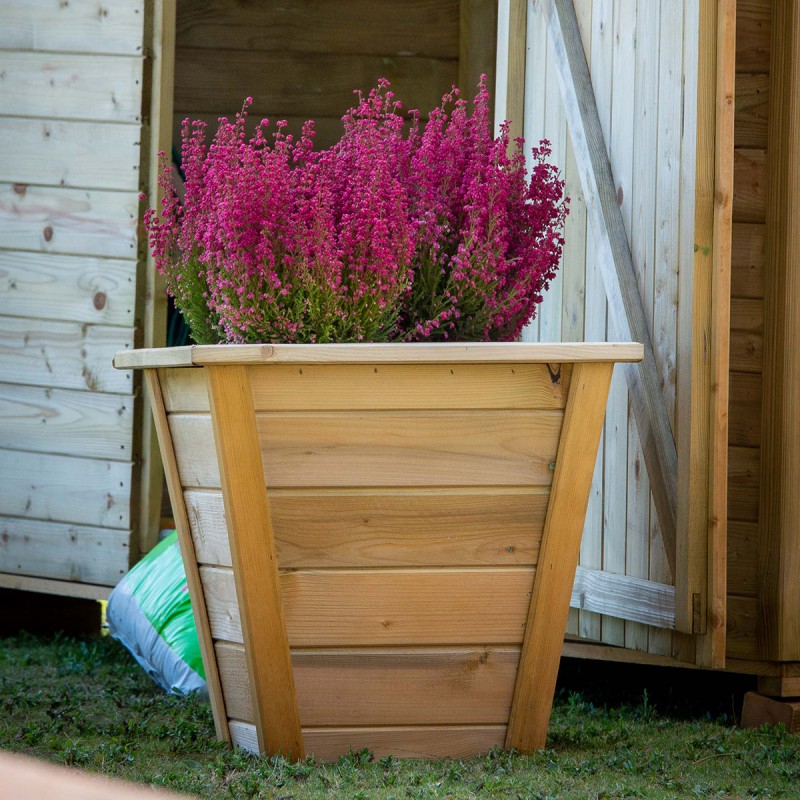 Wooden planter pressure treated