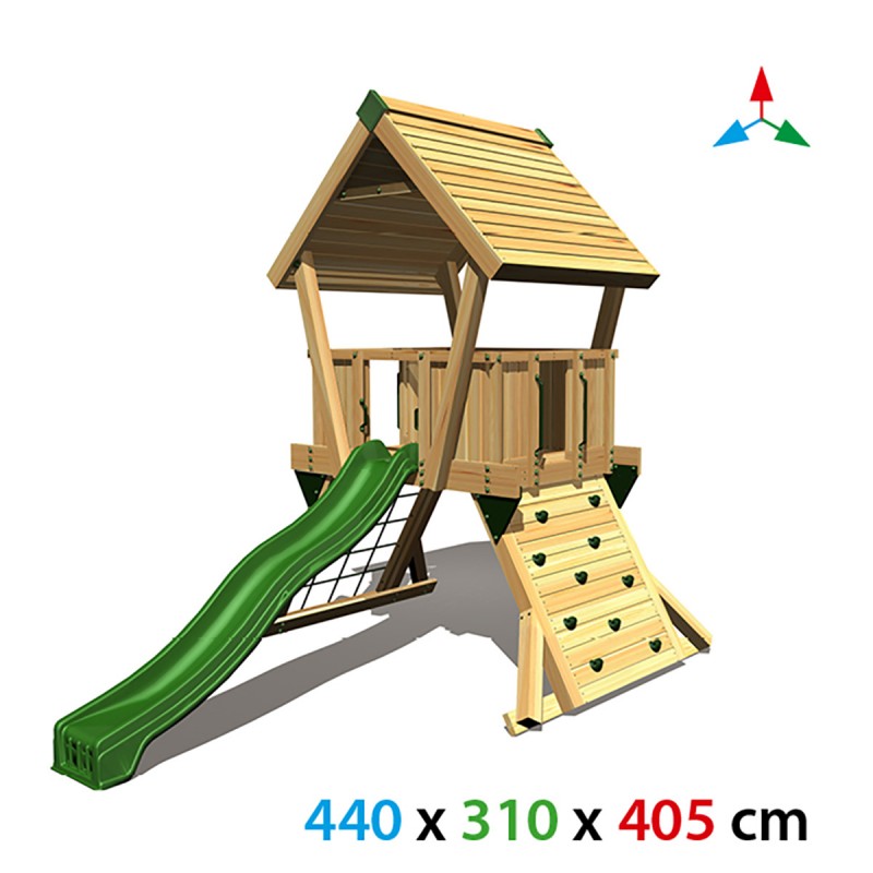 Commercial wooden playground