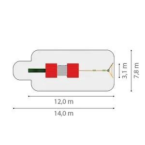 Commercial wooden playground Q4S