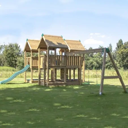 Ξύλινη παιδική χαρά - Project 8S Παιδική Χαρά Επαγγελματικής Χρήσης - Project 8S με Κούνια Προέκταση 2 Θέσεων