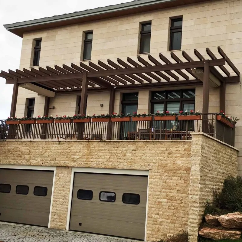 WPC wall pergola frame