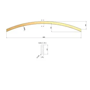 Αψίδα ξύλου 4,4 x 15 x 480εκ.