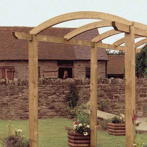 wooden arches for pergola construction