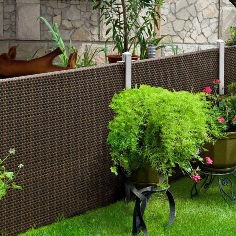 Techno-rattan fence panel