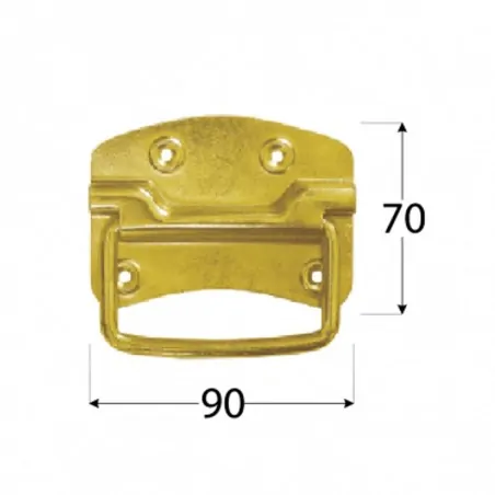 Durable box handle 90 x 70mm