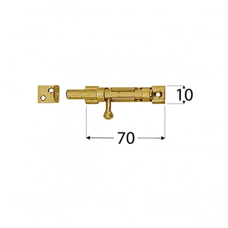 Σύρτης πόρτας 7εκ. Σύρτης Ιρίδιο 70 x 10mm