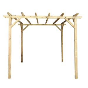 wooden pergola made of pressure-treated pine timber