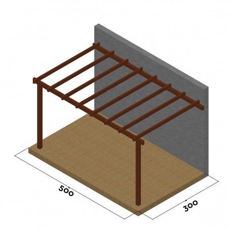 Wall pergola frame