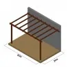 Wall pergola frame 300 x 300cm