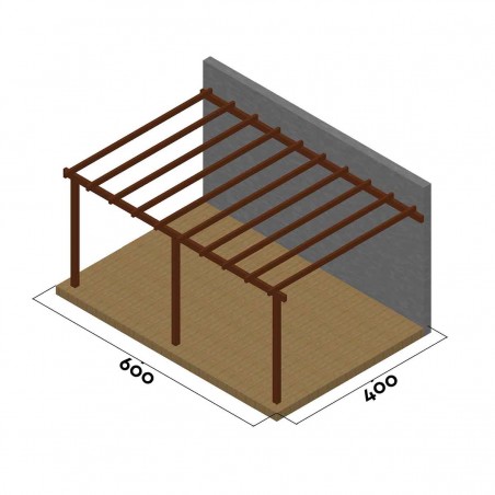 Wall pergola frame