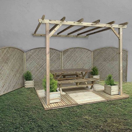 Wall pergola frame