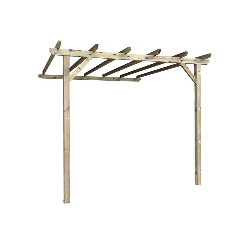 wooden pergola made of pressure-treated pine timber