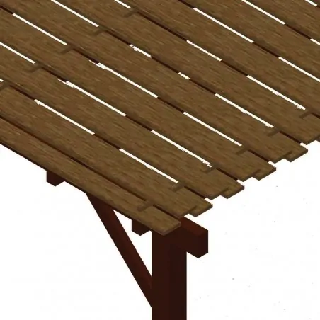 Wall double board wooden pergola 300 x 300cm