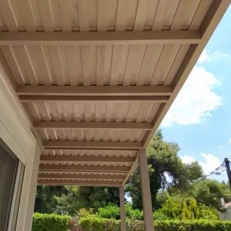 Πέργκολα με διπλή τάβλα απο τοίχο 300 x 300εκ.