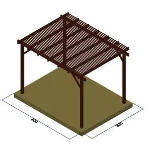 Slatted pergola