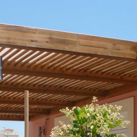 Slatted pergola