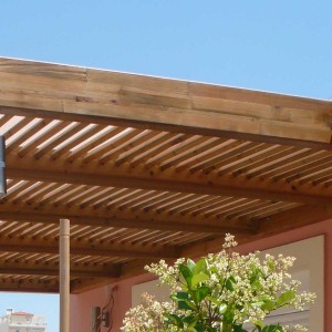 pergola made of pressure treated timber