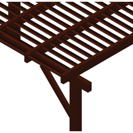 Slatted pergola