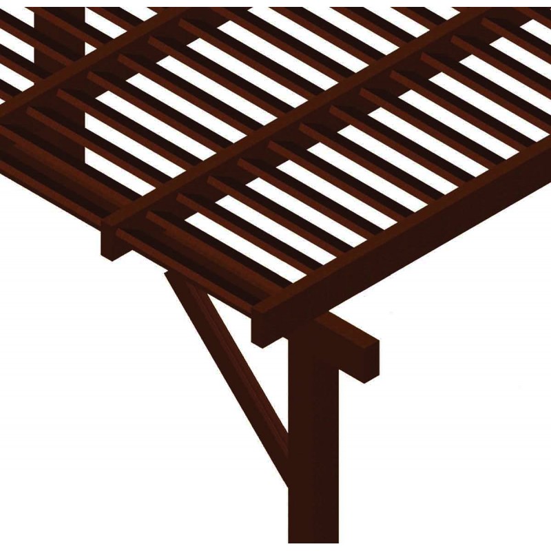 Wall slatted pergola 5,8cm