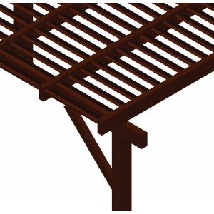 Wall slatted pergola 5,8cm