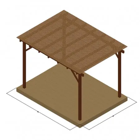 Pergola with Privacy trellis 300 x 300cm