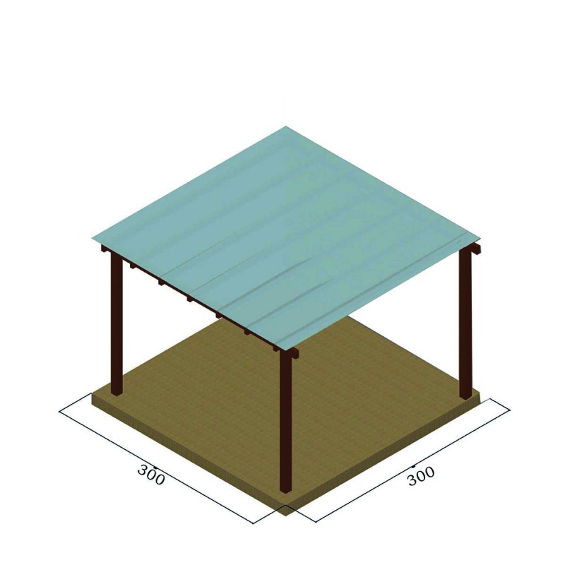 Pergola with Polycarbonate Sheet