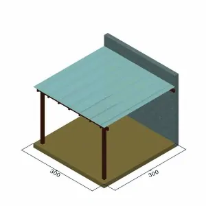 Πέργκολα με πολυκαρμπονικό απο τοίχο