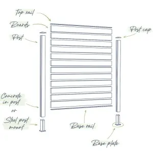 Metal post holder 9 x 9cm