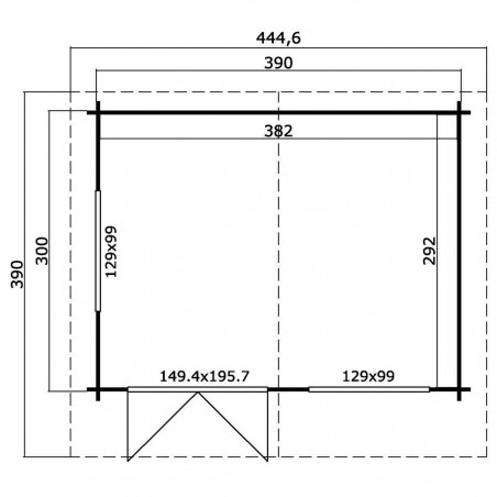 Log house Nefeli 410 x 320cm