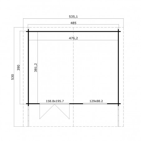 Log house Electra 505 x 410cm