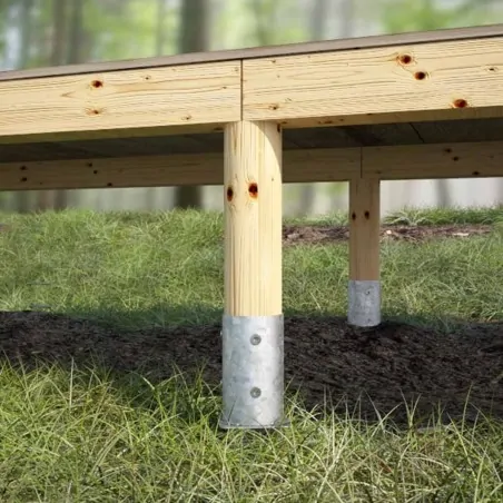 Spiked post base Post base with spike for round post Ø8cm