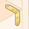 Angle bracket 50 x 50 x 17mm Narrow square 50 x 50 x 17mm