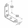 Angle bracket 50 x 50 x 17mm Narrow square 50 x 50 x 17mm