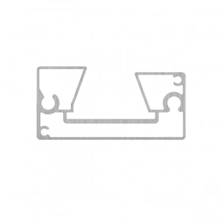 Therrawood aluminum start-end post THERRAWOOD ALUMINIUM START POST 560cm | MAT INOX