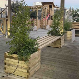 outdoor planter bench