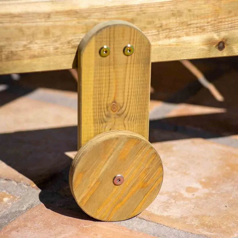 Wheel for Wooden Sunbed – Replacement Impregnated Wood Wheel Ø12.5 cm