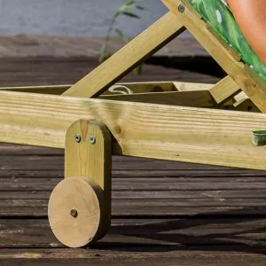 Wheel for Wooden Sunbed – Replacement Impregnated Wood Wheel Ø12.5 cm