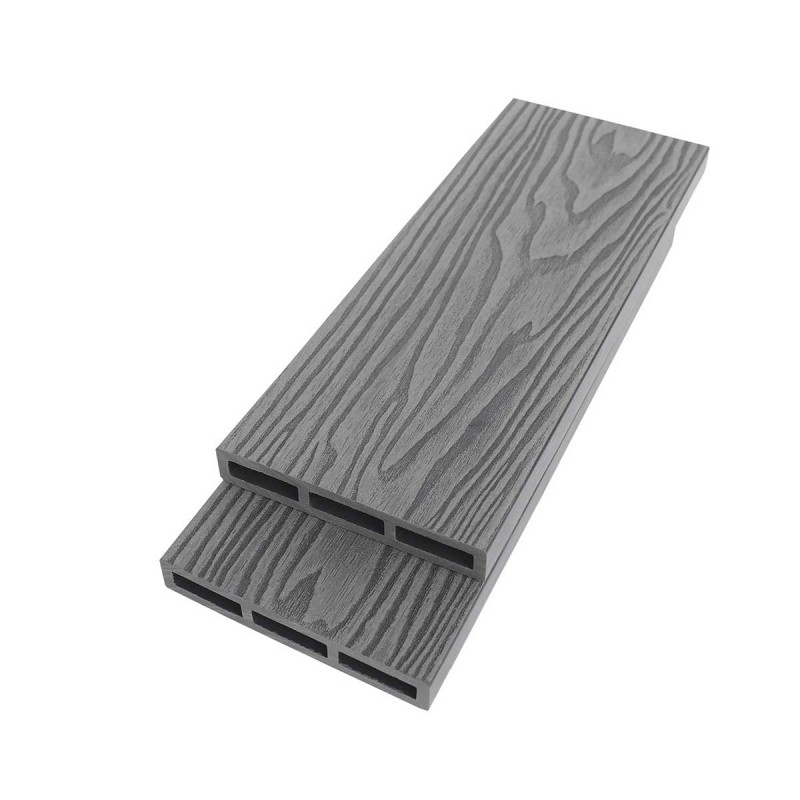 WPC 3d fencing board  2 x 12 x 360cm | dark grey