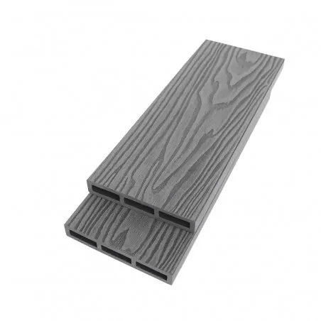 WPC 3d fencing board  2 x 12 x 360cm - dark grey