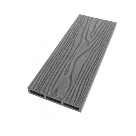 WPC 3d fencing board  2 x 12 x 360cm - dark grey