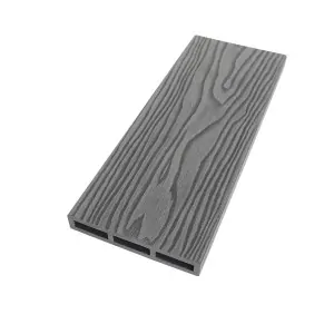 WPC 3d fencing board  2 x 12 x 360cm - dark grey