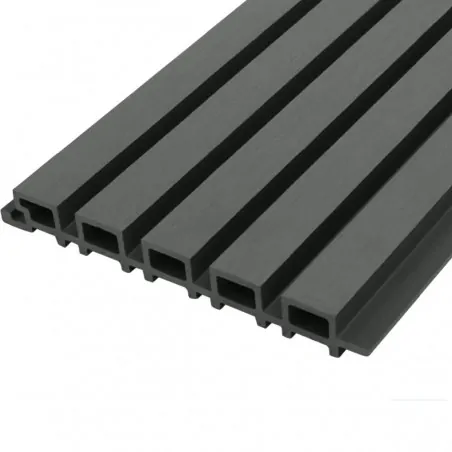 3D WPC επένδυση τοίχου 2,5 x 22 x 290εκ. - γκρι πηχάκι