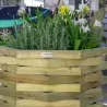 Wooden hexagonal flower pot WOODEN POT HEXAGON 12 SIDES 34(H) x Φ55CM.