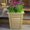 Wooden flower planter Wooden conical planter 58(h) x 50 x  50cm
