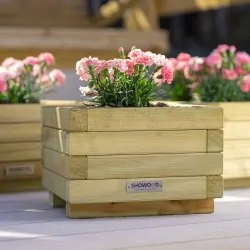 Wooden flower box