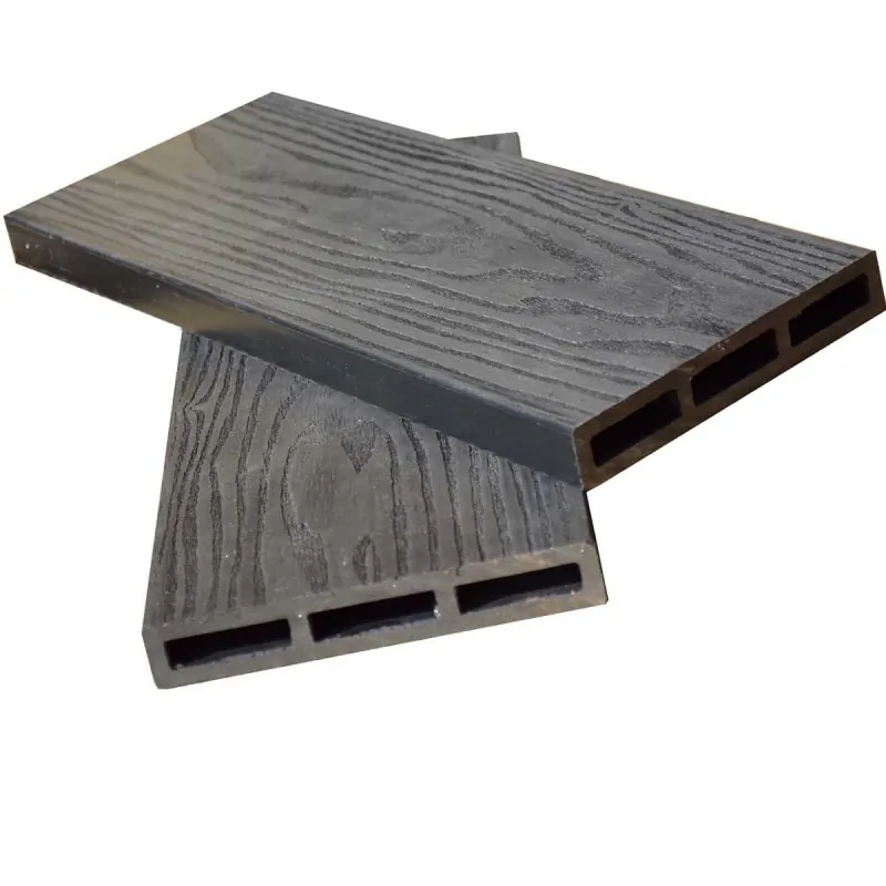 WPC 3d fencing board  2 x 12 x 360cm - dark grey