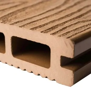 3D WPC decking board 2,5 x 15 x 360cm - light brown