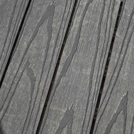 WPC decking tile 3D WOOD 30 x 30cm -dark grey