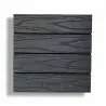 WPC decking tile 3D WOOD 30 x 30cm -dark grey